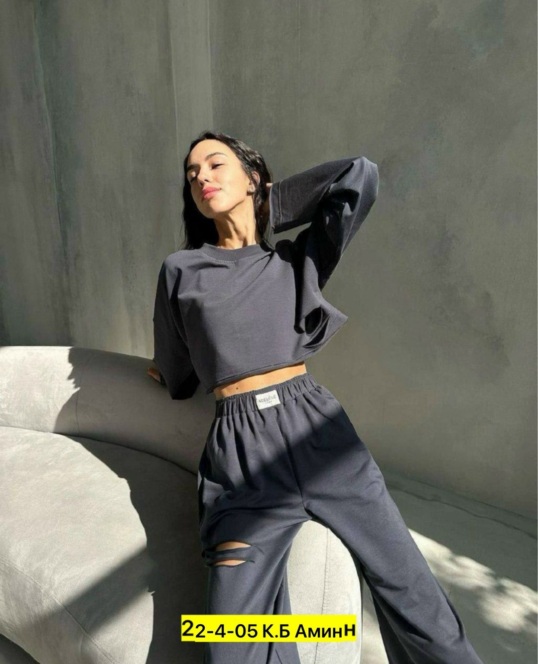 костюм спортивный легкий палаццо кроп-топ bayzi цвет серый,костюм женский повседневный спортивный,женский спортивный костюм двухнитка,костюм спортивный легкий палаццо кроп-топ bayzi,костюмчик свободно
