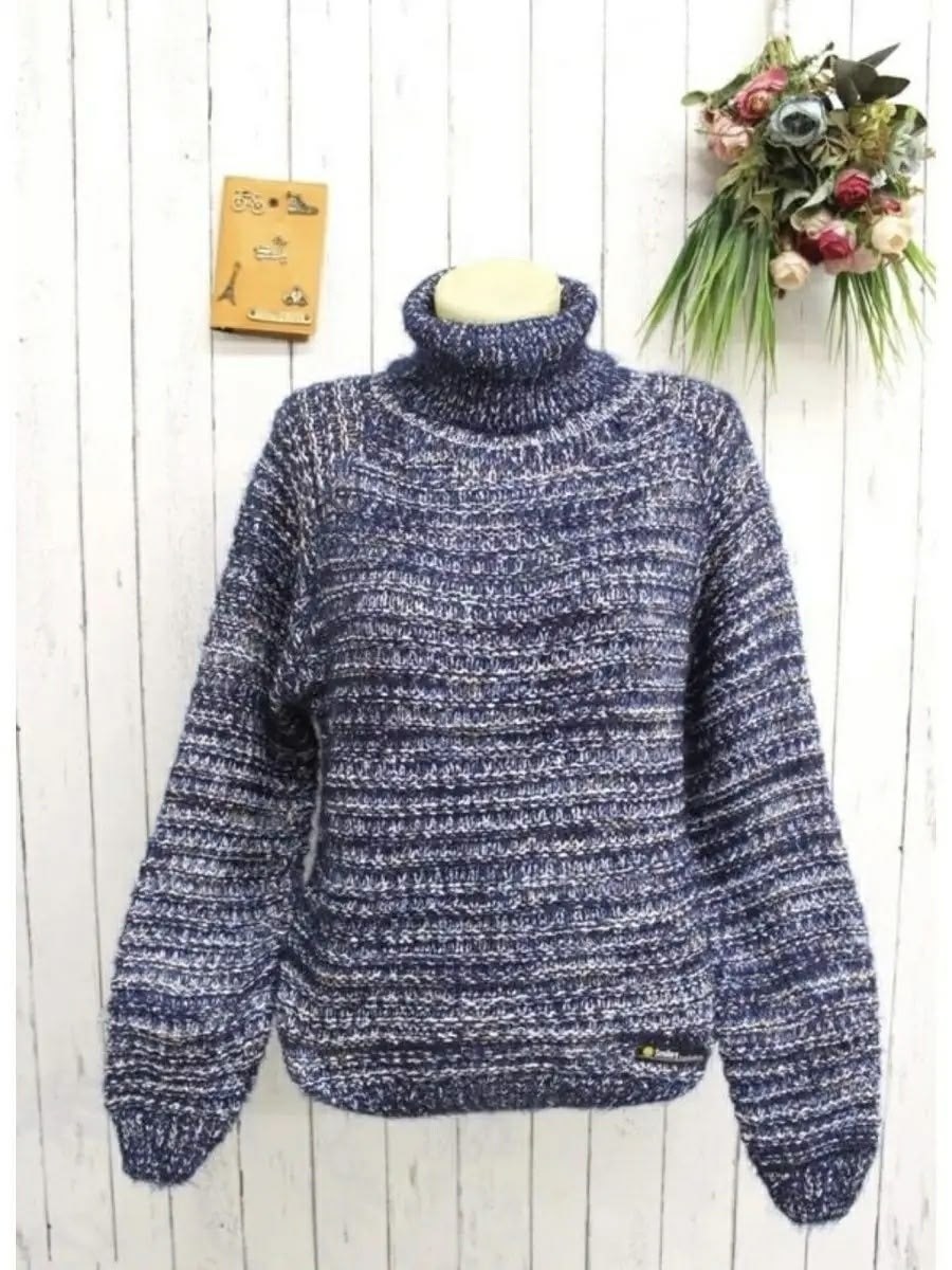 джемпер теплый свитер с горлом,джемпер теплый свитер с горлом нарядный,модный женский свитер,женские вязаные свитера,свитер из меланжевой пряжи