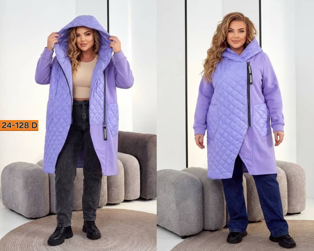 женская верхняя одежда больших размеров,удлиненная куртка,комбинированное пальто,куртка демисезонная,демисезонная куртка больших размеров