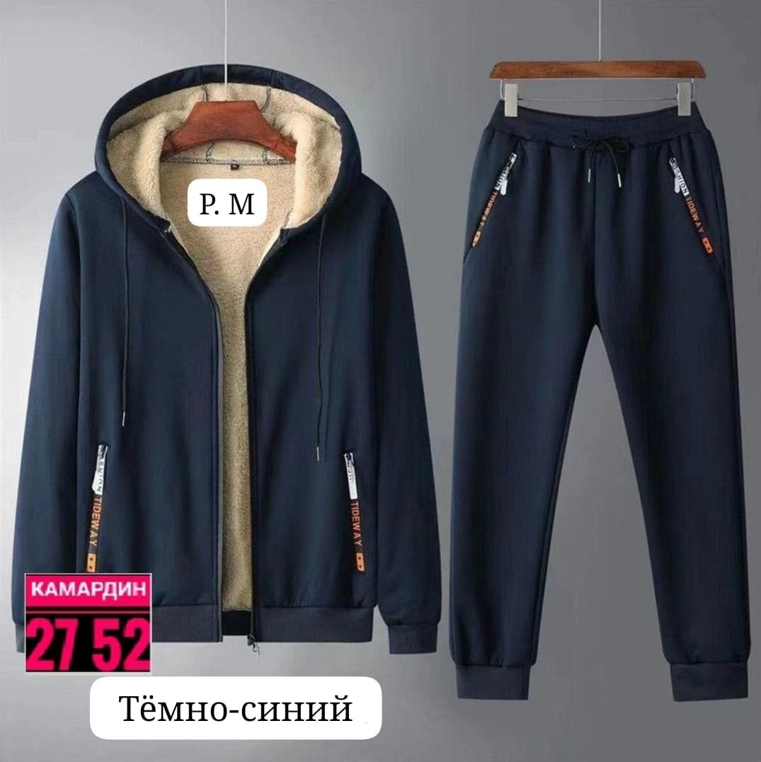 cпортивный костюм теплый,мужской утепленный флисовый спортивный костюм,мужской кашемировый комплект из 2 предметов толстовка с капюшоном и штаны зима 2026,спортивный костюм мужской зимний,спортивный к