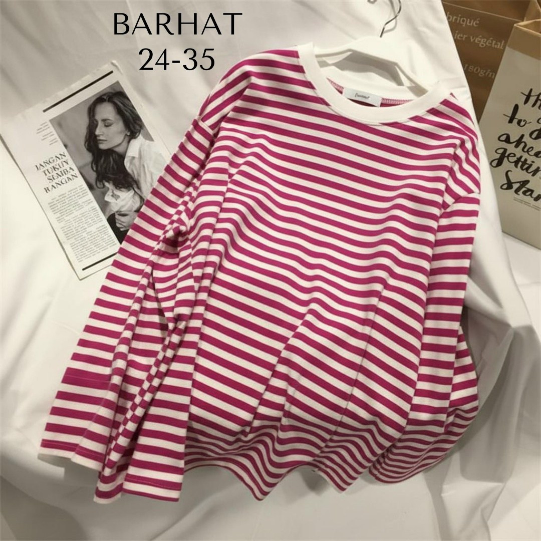 полосатая футболка женская,футболка в полоску женская,кофта женская,футболка в полоску с длинным рукавом,свитшот оверсайз в корейском стиле