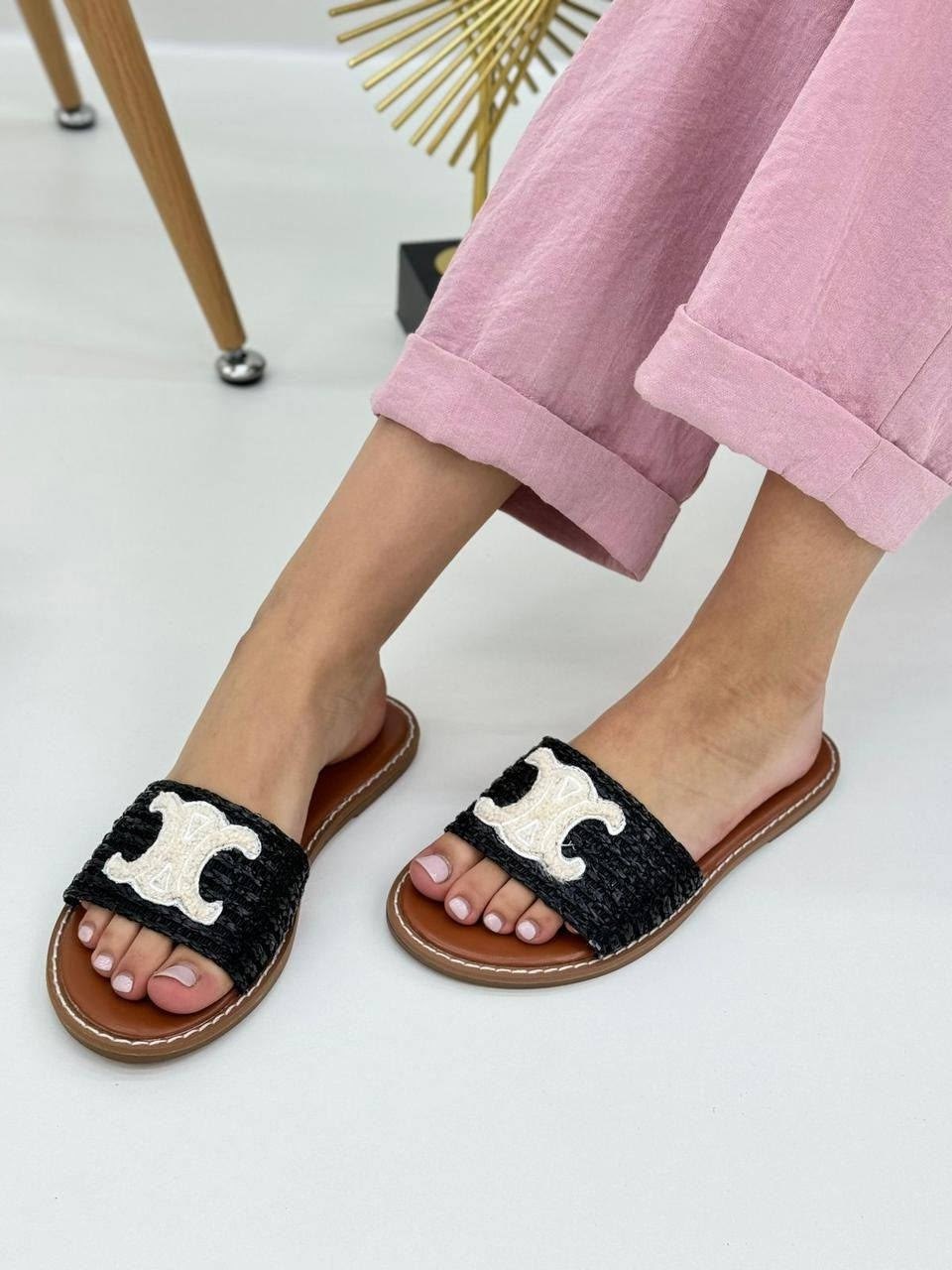 шлепанцы celine,шлепки селин,шлепанцы женские,,женская