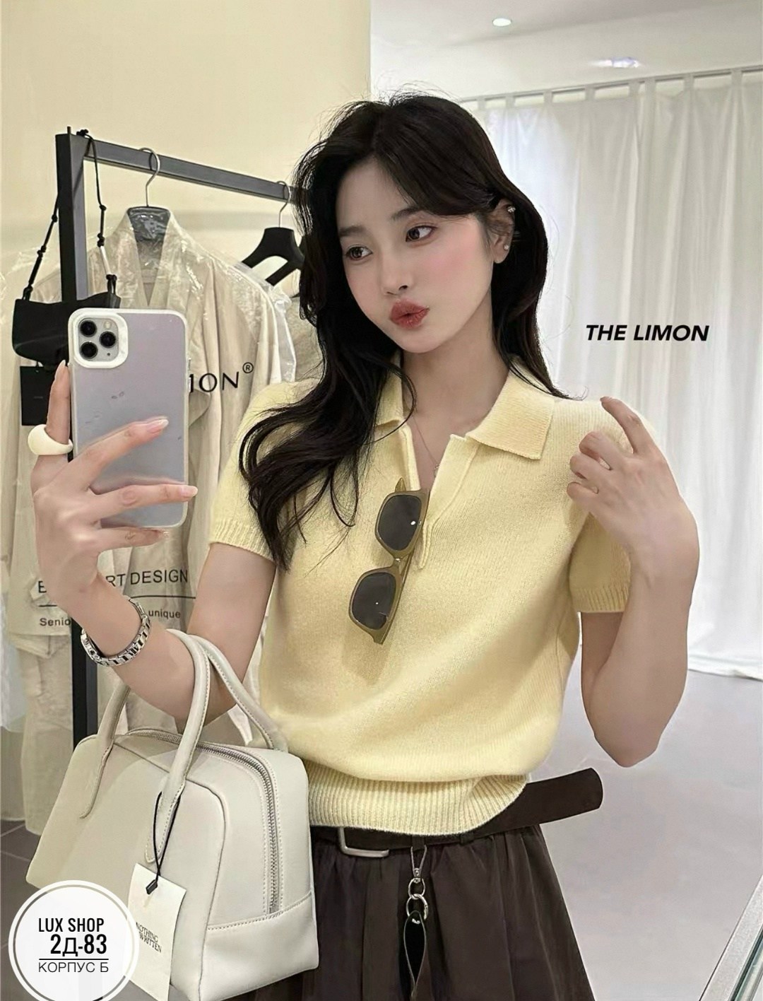 женская вязаная футболка с отложным воротником,повседневная рубашка,женская блузка,корейская одежда,элегантная вязаная женская свободная однотонная футболка с отложным воротником