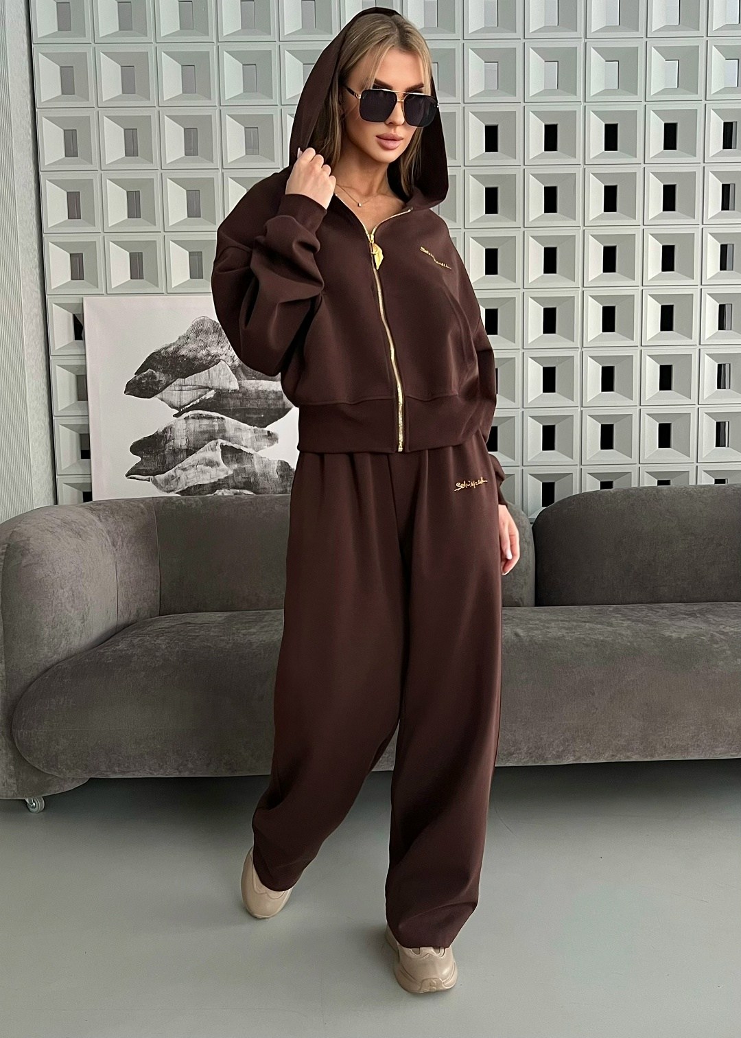 костюм женский спортивный,спортивный костюм,костюм женский,костюм женский спортивный тёплый,костюм спортивный коричневый