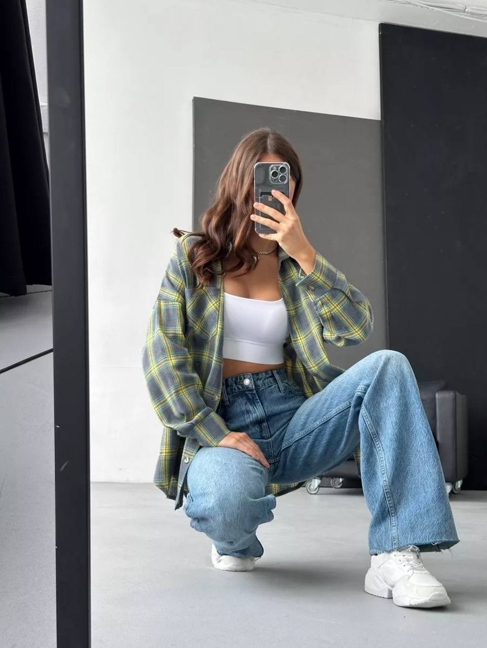 рубашка оверсайз в клетку betrendy wear,рубашка оверсайз теплая в клетку betrendy wear,рубашка женская оверсайз в клетку,рубашка в клетку оверсайз удлиненная стильная syrgishopp цвет серый,рубашка в к