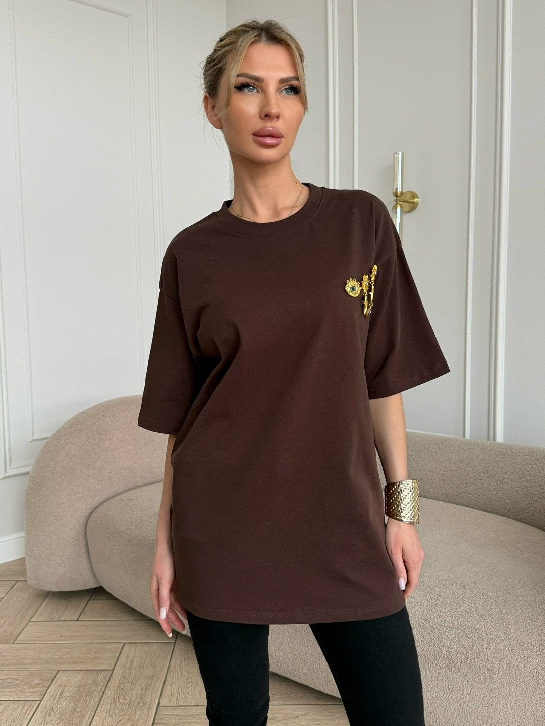 футболка оверсайз,футболки оверсайз женские,футболка оверсайз с принтом mika by lady nice,футболки оверсайз с принтами,футболка оверсайз коричневая