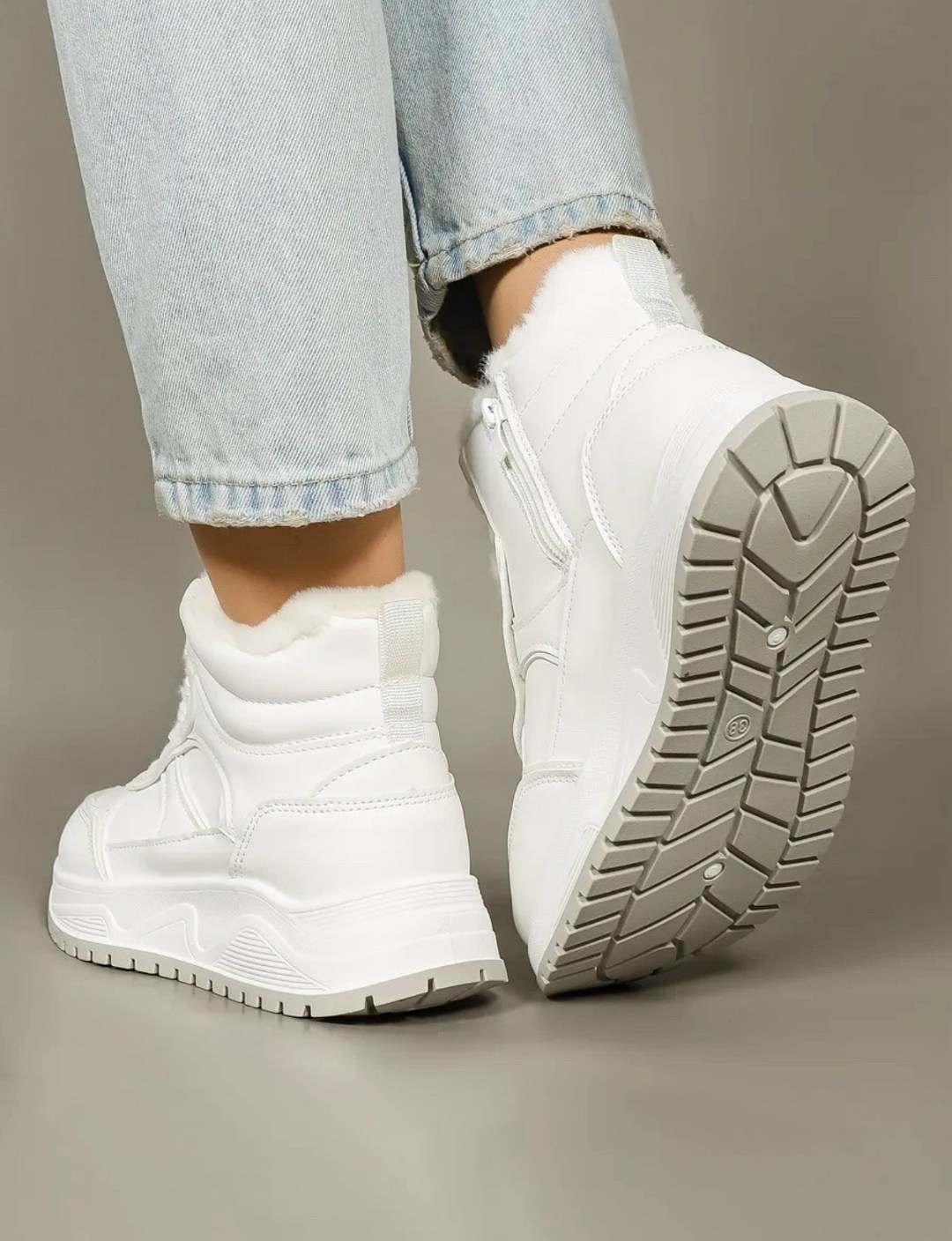 высокие кроссовки белые зимние женские,женские зимние кроссовки,кроссовки на высокой подошве зимние fashion24 цвет белый,белые женские зимние кроссовки,кроссовки женские зимние белые dim&art shop