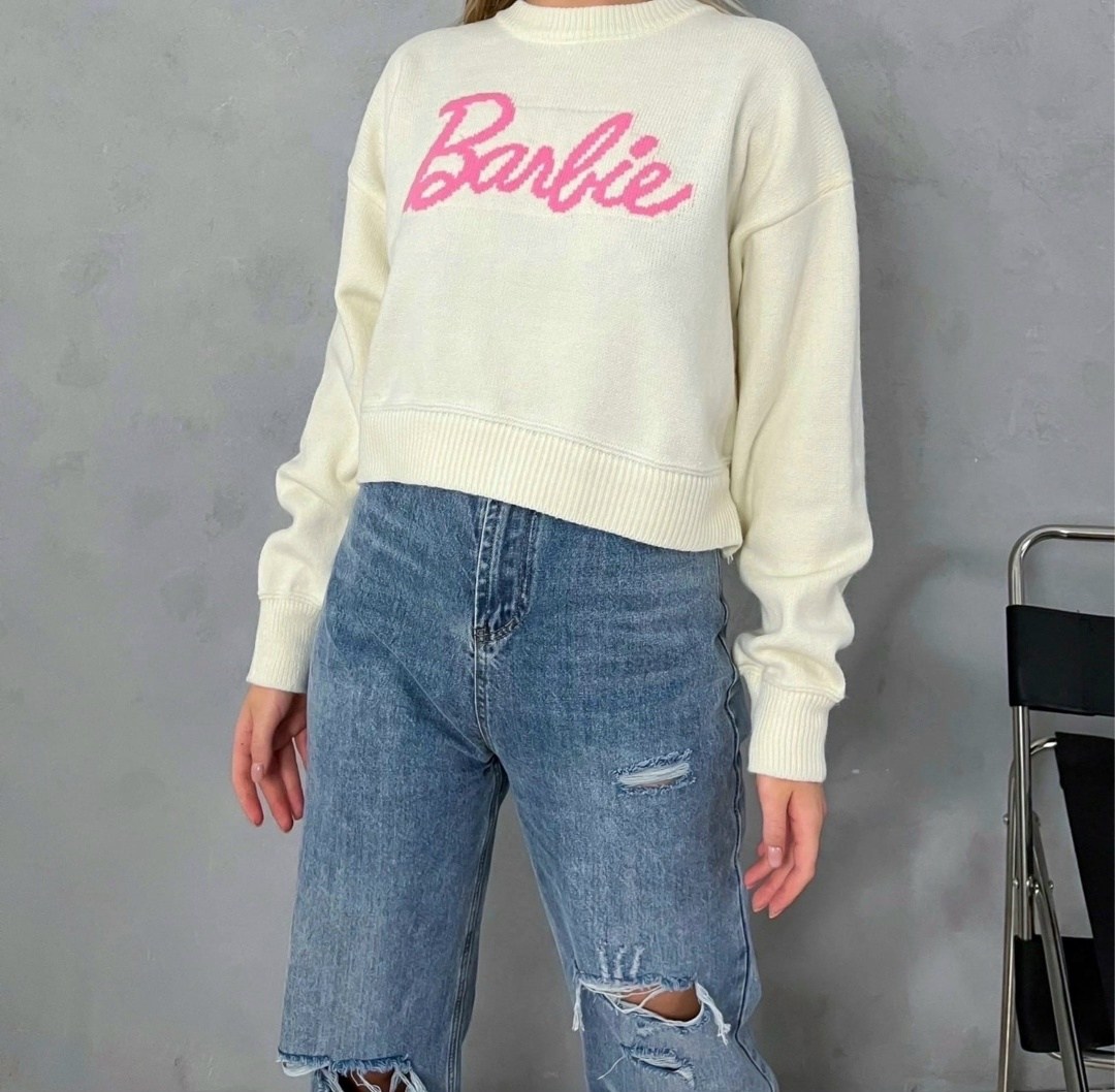свитшот женский,кофта барби,женская кофта,кофта женская свитер,свитер оверсайз barbie