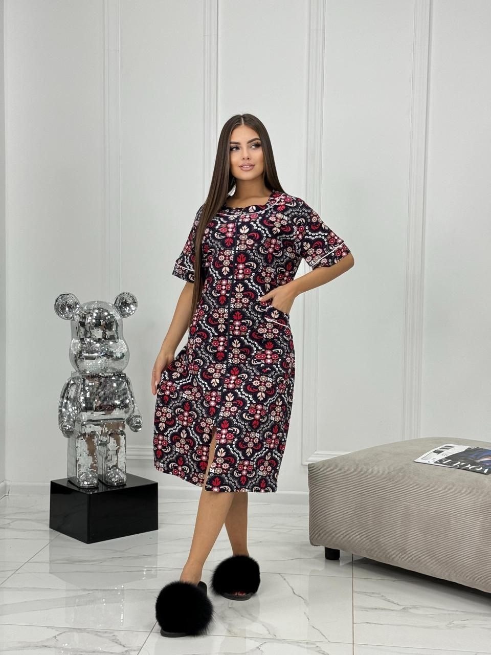 халат женский,халат женский домашний,домашний халат,халат женский домашний на молнии,халат для дома