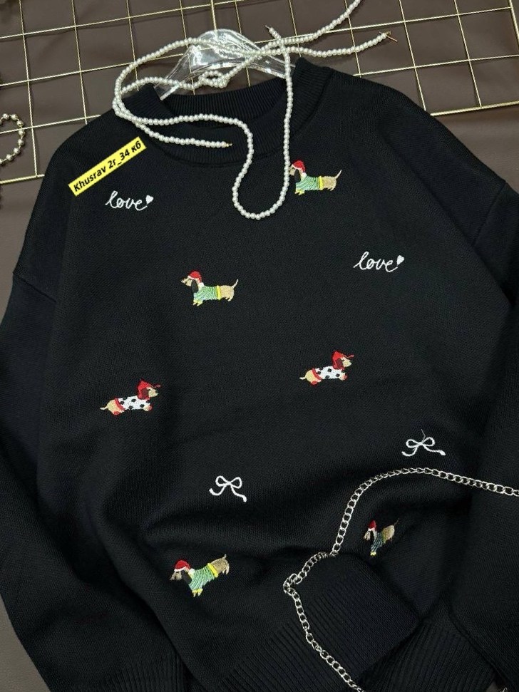 детский свитер,свитер с вышивкой,трикотажный свитер,свитер,свитер для девочки