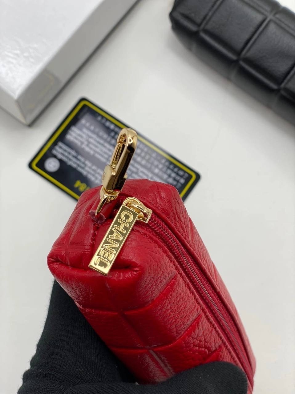 ключница шанель,ключница chanel,футляр для ключей,chanel косметичка,косметичка шанель красная