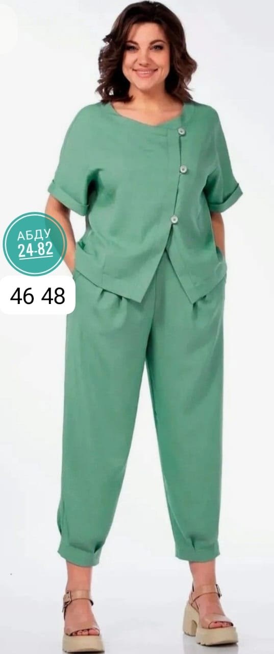 летние брючные костюмы,брючный костюм свободного кроя,брючный костюм michel chic 1337 темно-синий,брючный костюм для полных женщин,летний брючный костюм michel chic 1337 /1 темно-синий двойка