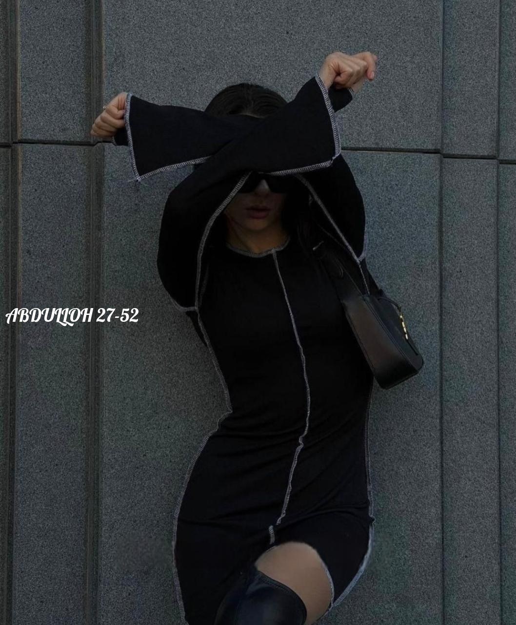 стильное платье мини,костюм с платьем,платье с капюшоном,стильное платье,облегающее платье