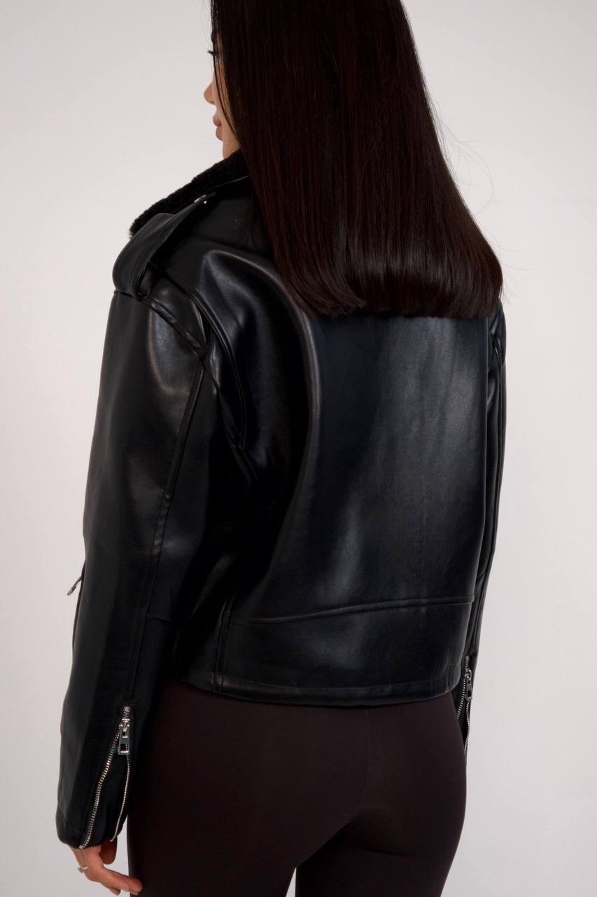 куртка кожаная lan yu ao sha,куртка кожаная женская lan yu ao sha черный,куртка кожзам женская,кожаная куртка женская,куртка косуха