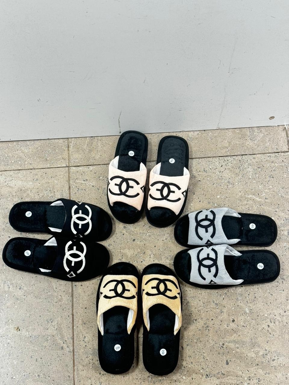 домашние тапочки,,тапочки для дома женские,тапочки шанель,тапочки женские