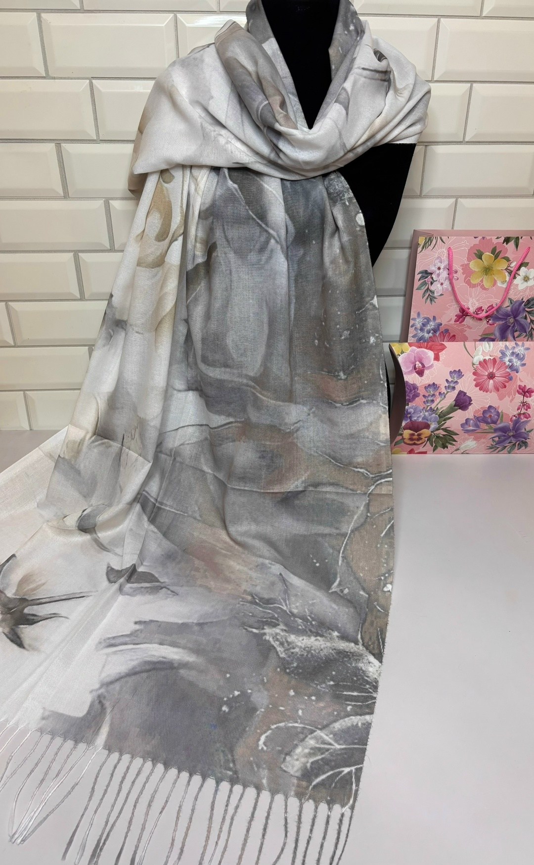 палантин женский,палантин,шарф женский палантин,палантин тонкий,палантин женский с рисунком 180*80 см арт. 1426520