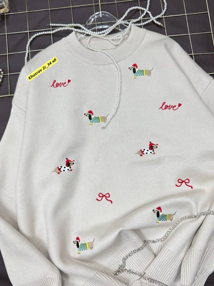 детский свитер,свитер с вышивкой,трикотажный свитер,свитер,свитер для девочки
