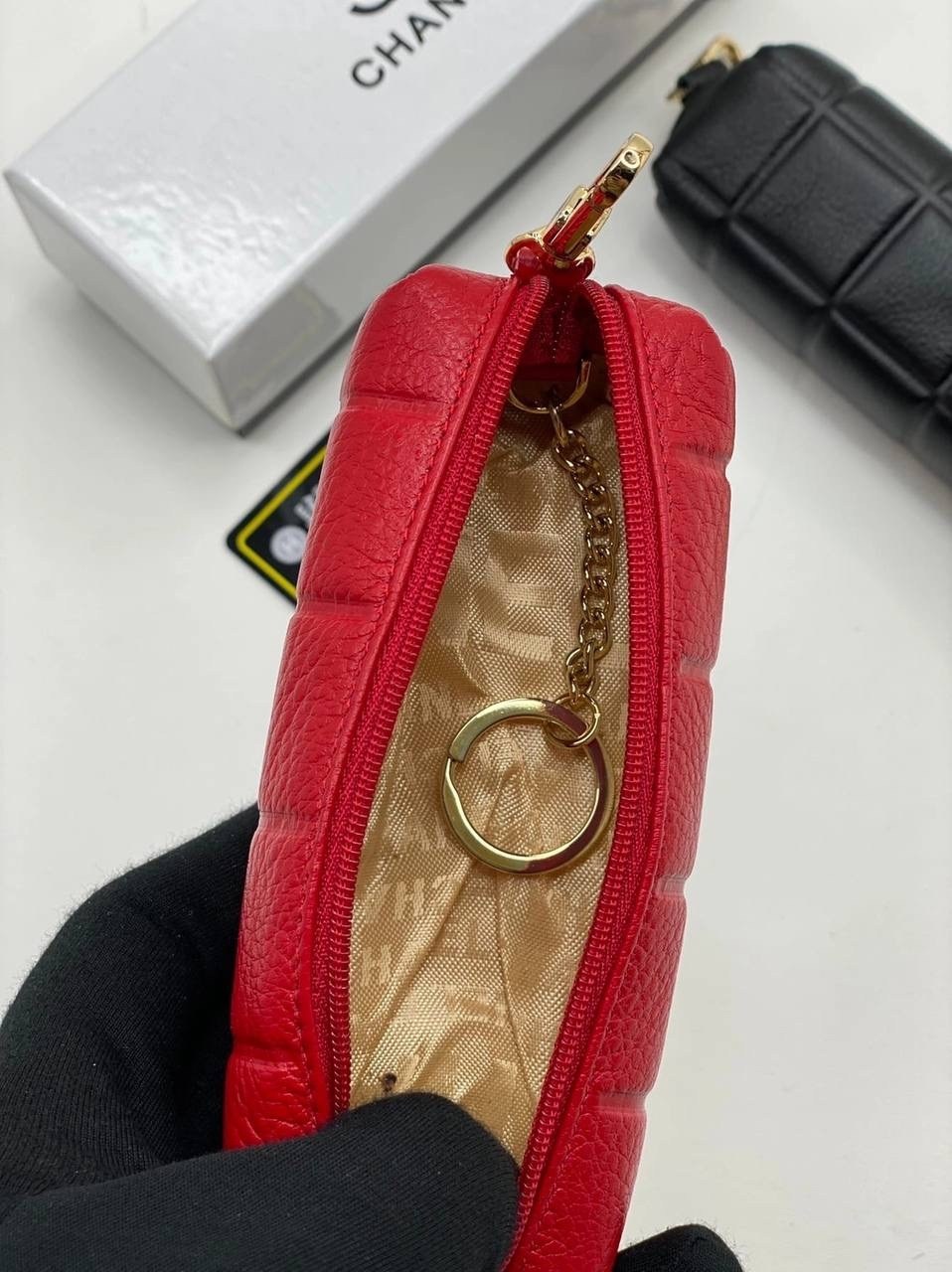 ключница шанель,ключница chanel,футляр для ключей,chanel косметичка,косметичка шанель красная