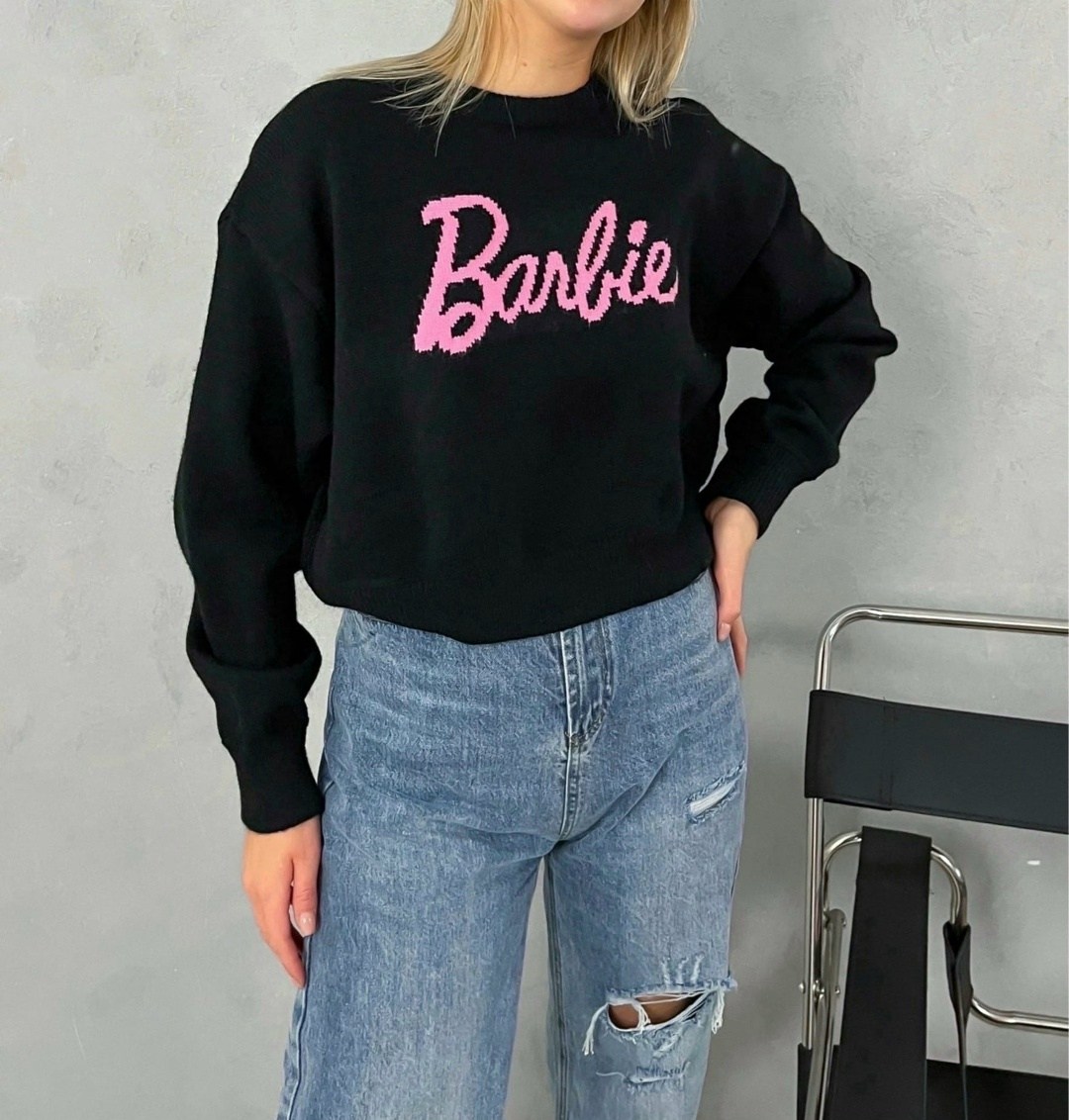 свитшот женский,кофта барби,женская кофта,кофта женская свитер,свитер оверсайз barbie