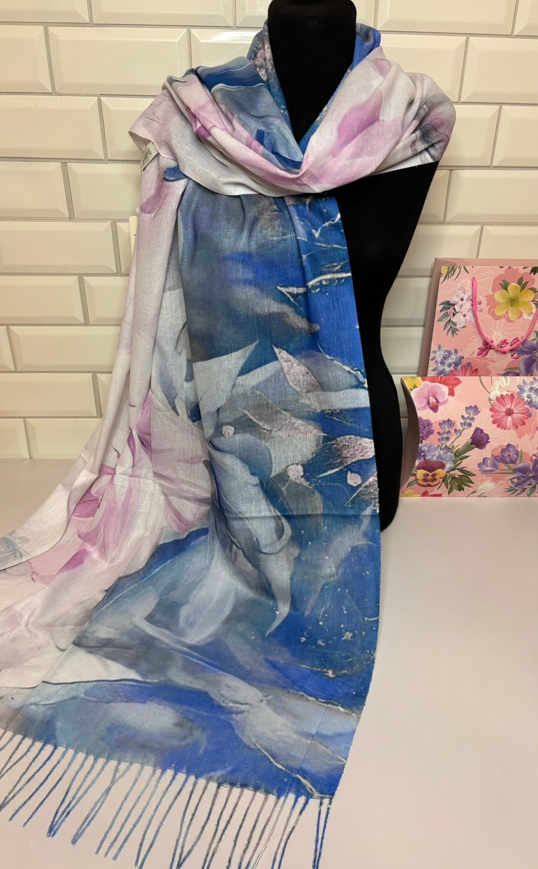 палантин женский,палантин,шарф женский палантин,палантин тонкий,палантин женский с рисунком 180*80 см арт. 1426520