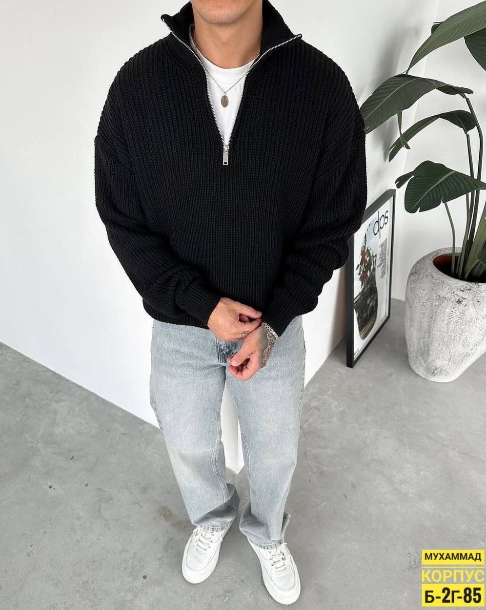 свитер оверсайз теплый вязаный на молнии с воротником hedcy,свитер вязанный,свитер мужской,свитер оверсайз теплый вязаный на молнии с воротником hedcy оливковый,мужская мода