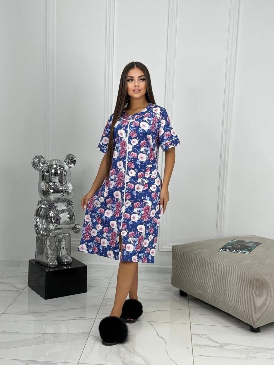 халат женский,халат женский домашний,домашний халат,халат женский домашний на молнии,халат для дома