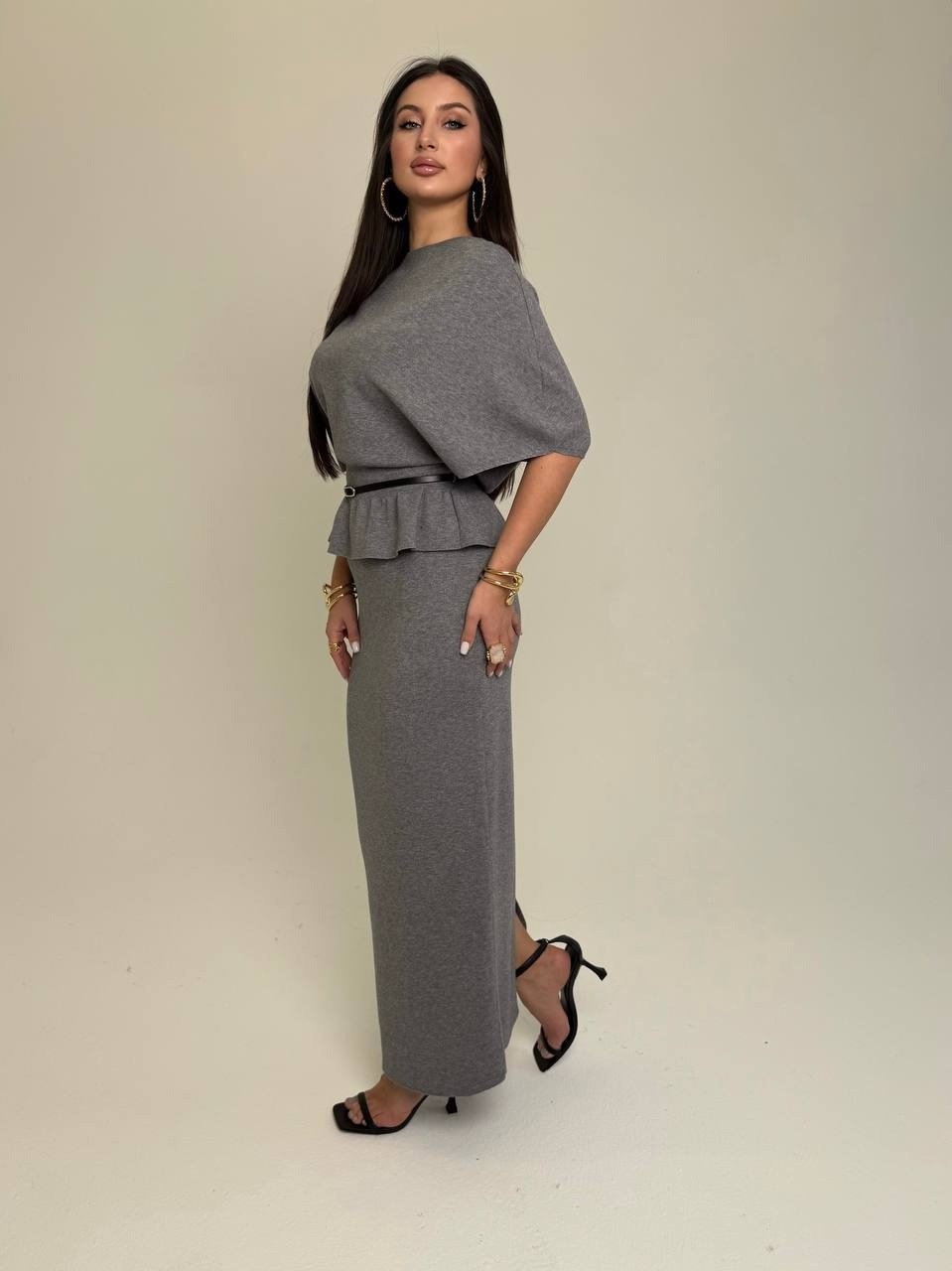 костюм теплый с юбкой вязаный donnata мультибренд,теплый трикотажный костюм с юбкой altegro,трикотажный костюм с юбкой,вязаный серый костюм с юбкой olesya masyutina,костюм с юбкой женский