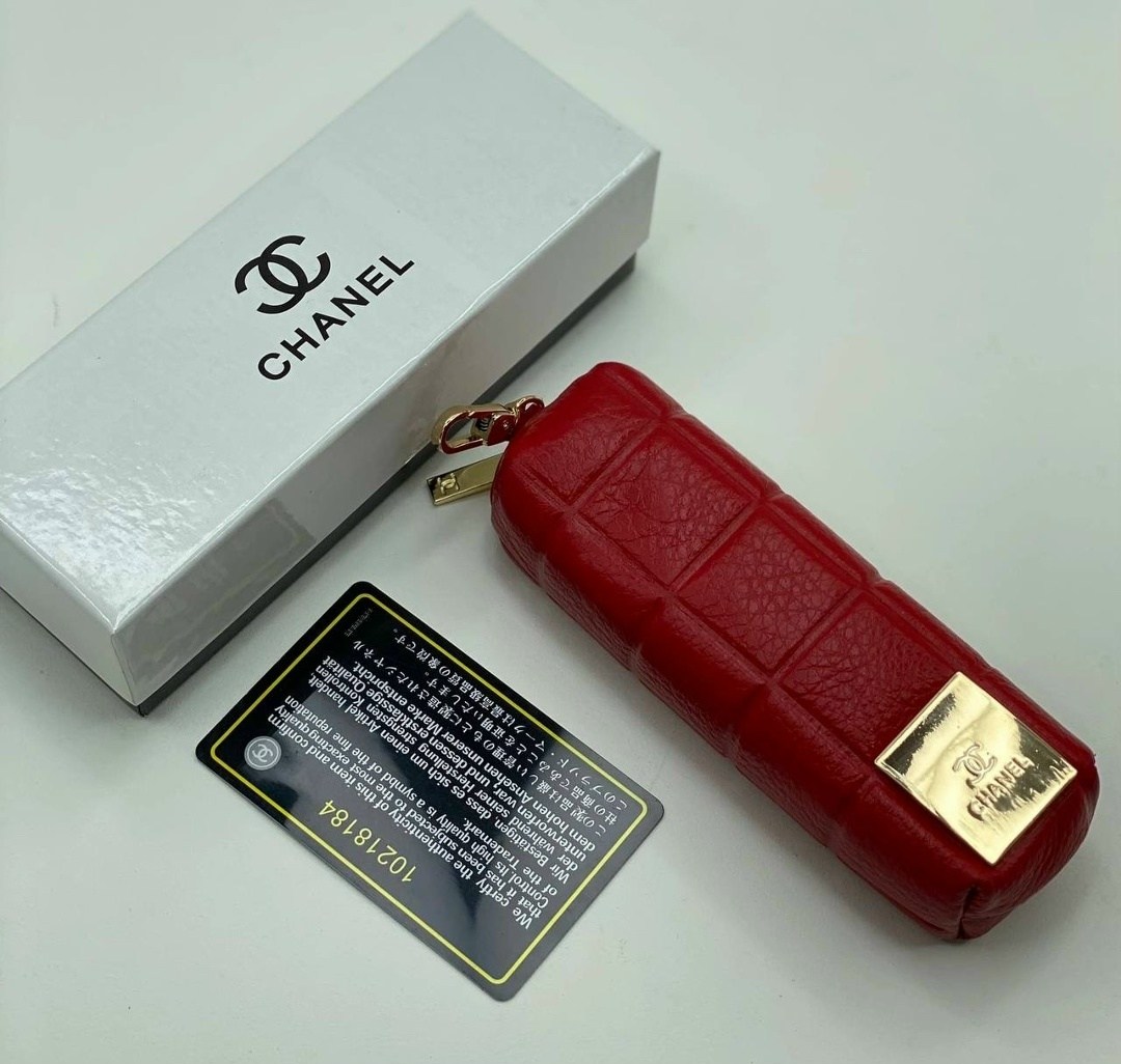 ключница шанель,ключница chanel,футляр для ключей,chanel косметичка,косметичка шанель красная