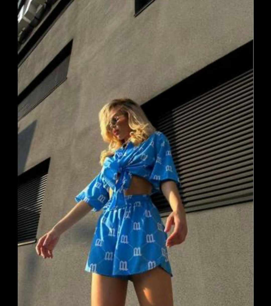 летний костюм с шортами и рубашкой,костюм шорты и рубашка,костюм голубой,летние костюмы,костюм в пижамном стиле