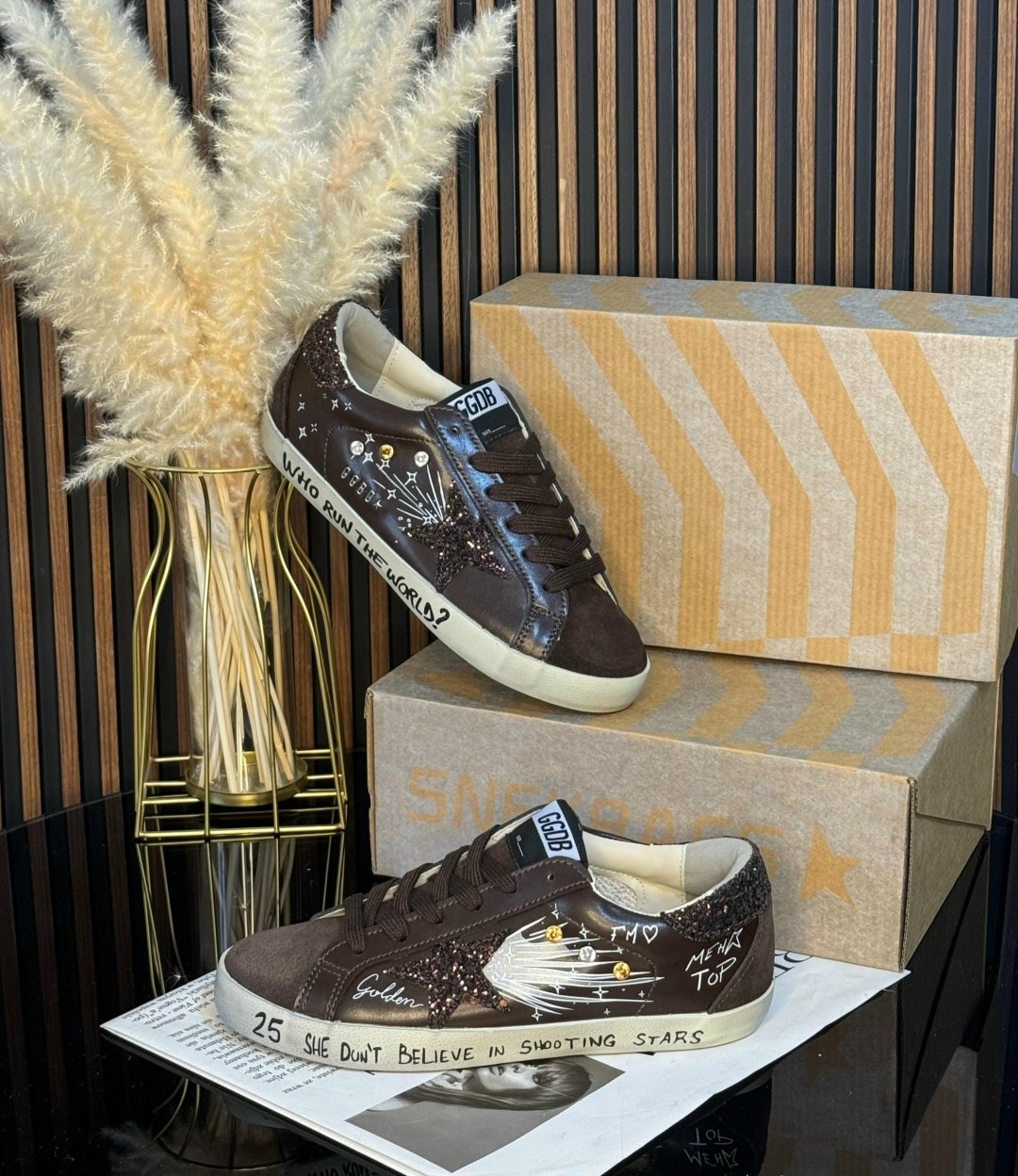,кеды golden goose,кроссовки golden goose,golden goose кеды hi star на платформе черный,golden goose sneakers