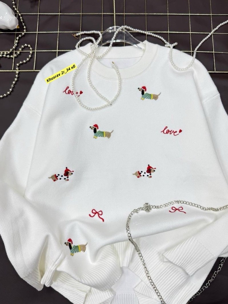 детский свитер,свитер с вышивкой,трикотажный свитер,свитер,свитер для девочки