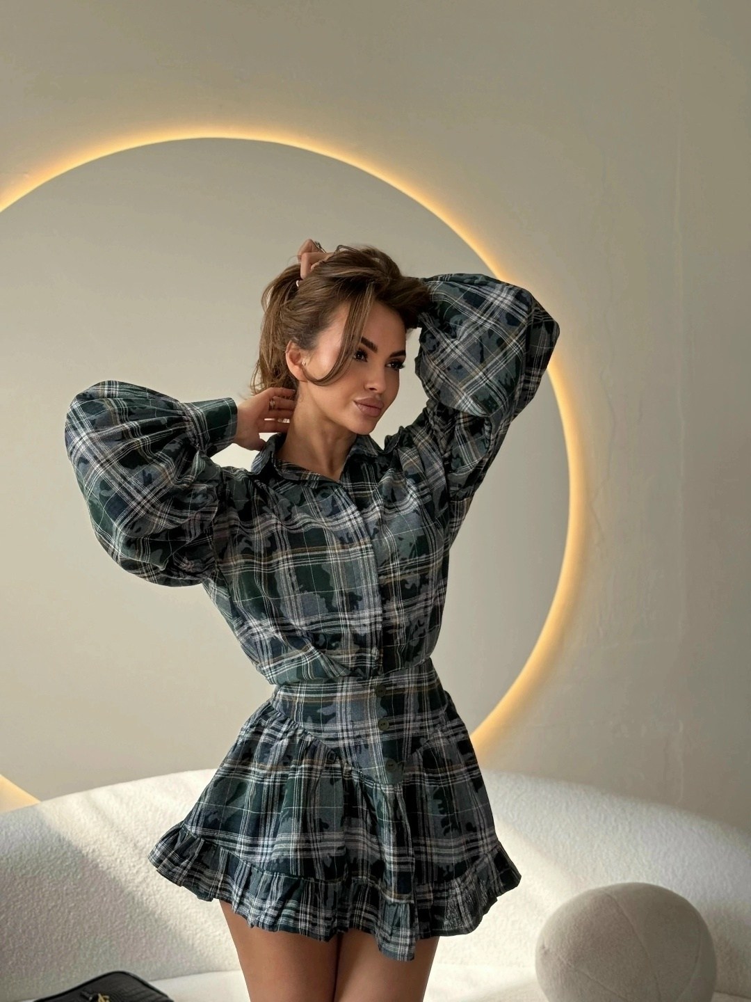 костюм с юбкой женский,костюм с юбкой и рубашкой,костюм с рубашкой и юбкой в клетку,костюм с юбкой в клетку,костюм с юбкой