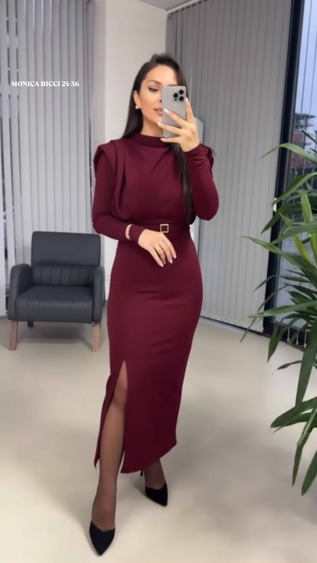 платье вечернее праздничное с разрезом,padded shoulder belted dress - burgundy,вечернее платье хиджаба сливового цвета с завязкой на талии,платье женское вечернее с разрезом на ноге,праздничное платье