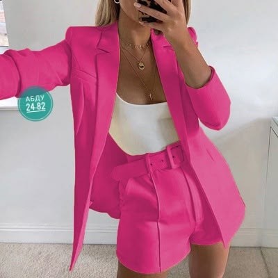 женский костюм с шортами,одежда мода,летний женский деловой костюм с шортами и пиджаком,повседневный костюм,желтый костюм