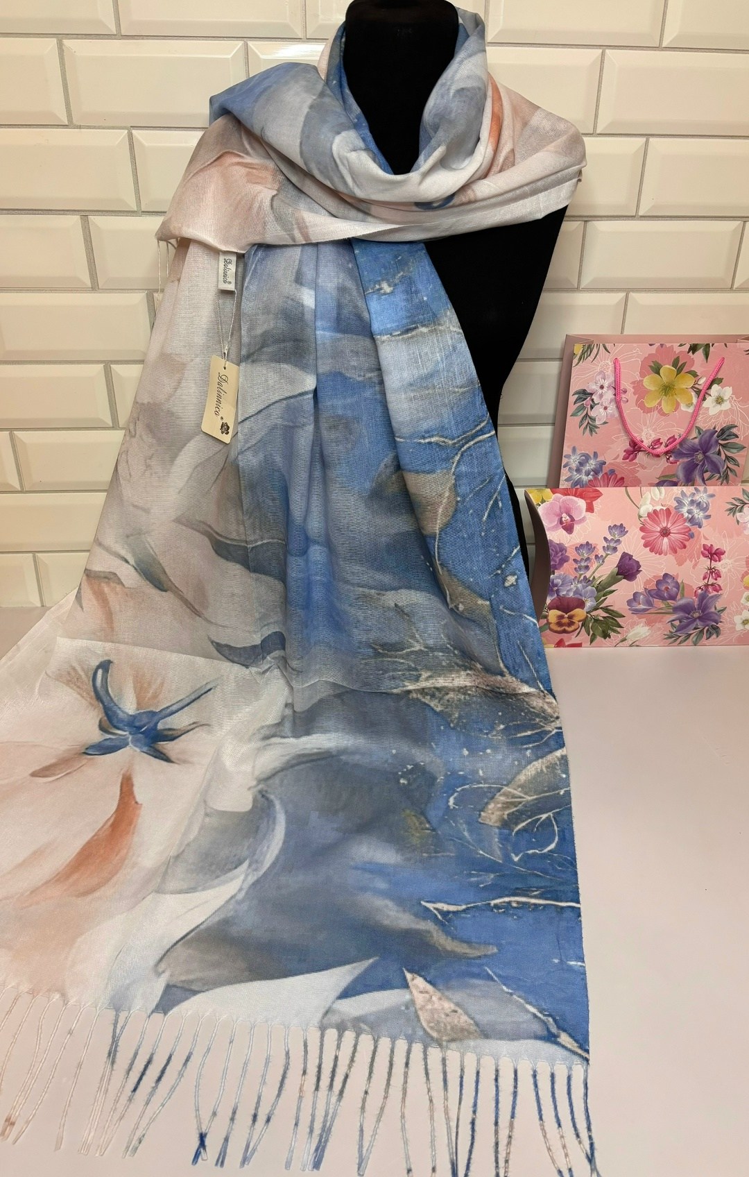 палантин женский,палантин,шарф женский палантин,палантин тонкий,палантин женский с рисунком 180*80 см арт. 1426520