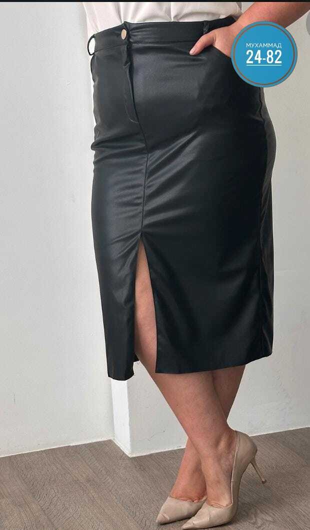 женская юбка из экокожи,юбка из экокожи,кожаная юбка больших размеров,юбка экокожа для полных,юбка из экокожи большие размеры