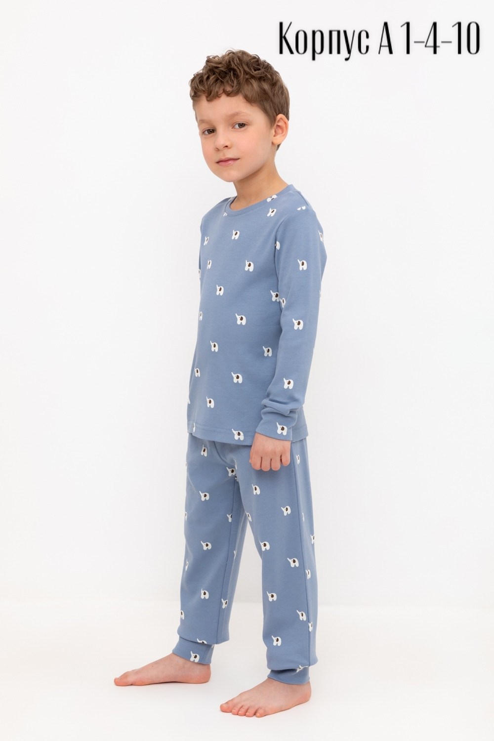 пижама крокид для мальчика,пижама для мальчика crockid,пижама для мальчика,пижама crockid к 1621/синий джинс,звездочки, размер 72/140,пижама детская