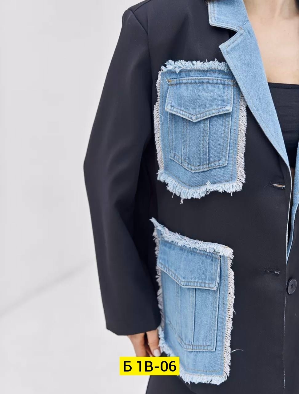 женский джинсовый комбинированный пиджак,джинсовый пиджак,женский джинсовый пиджак,джинсовый блейзер,женский пиджак