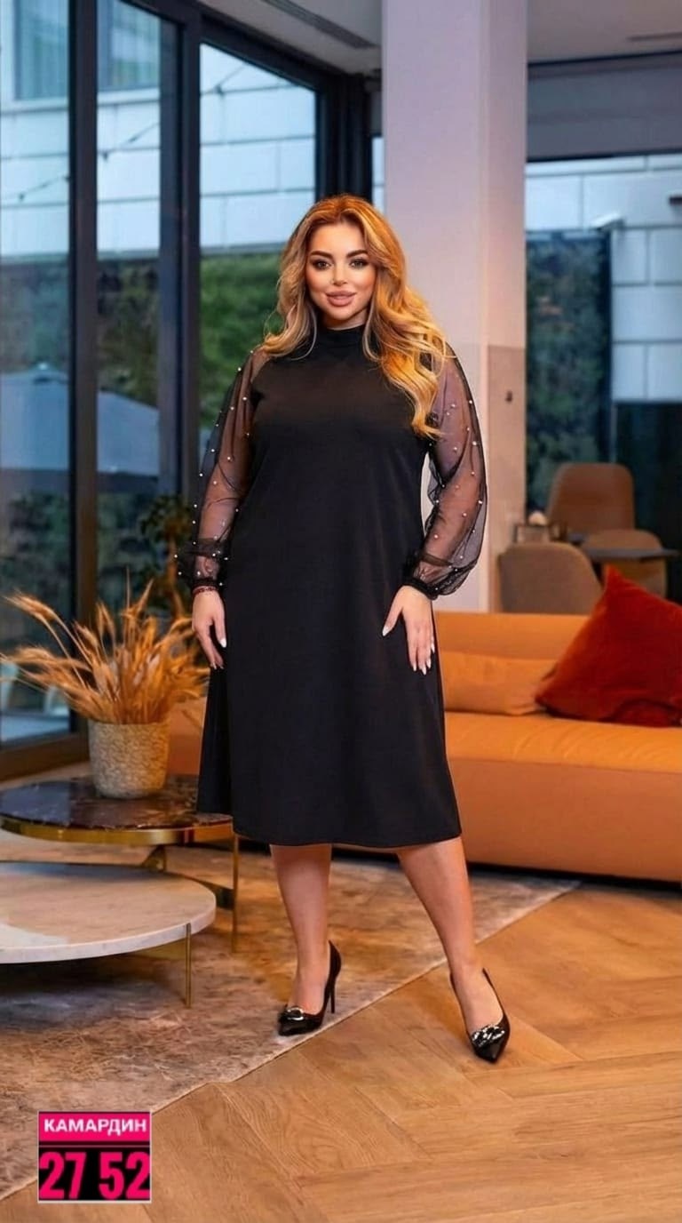 платья нарядная,комбинированное платье,черное платье,платье больших размеров,платье