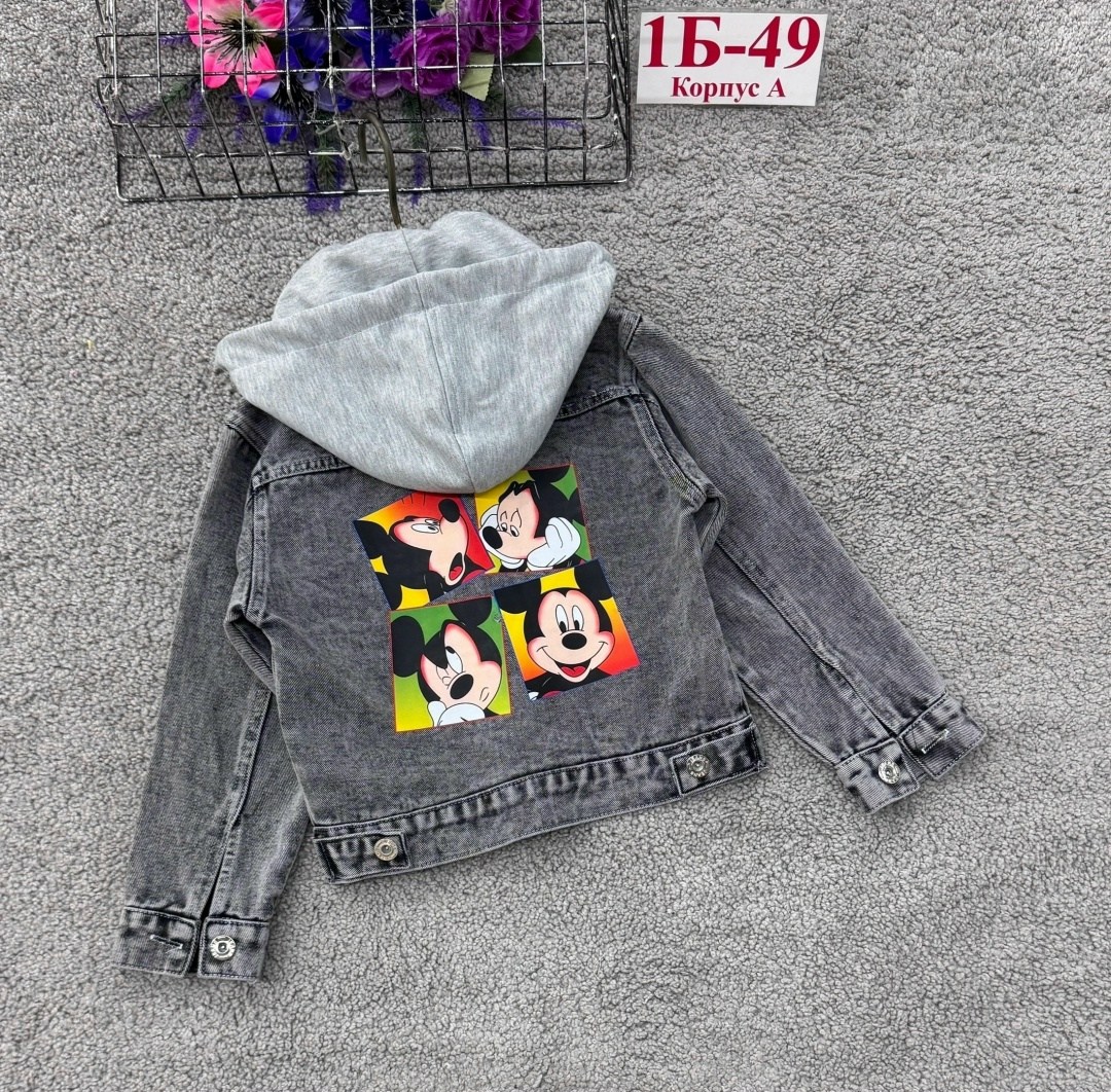 джинсовая куртка,куртка джинсовая jeans fashion микки маус,джинсовая куртка для девочек,джинсовая куртка женская с микки маусом,джинсовая куртка с капюшоном