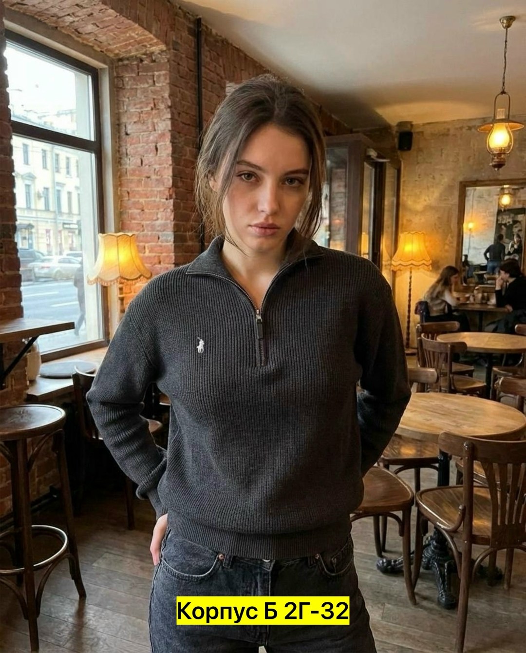 женская кофта,свитер с горлом на молнии оверсайз kk fashion,поло кофта,джемпера женские,серый джемпер