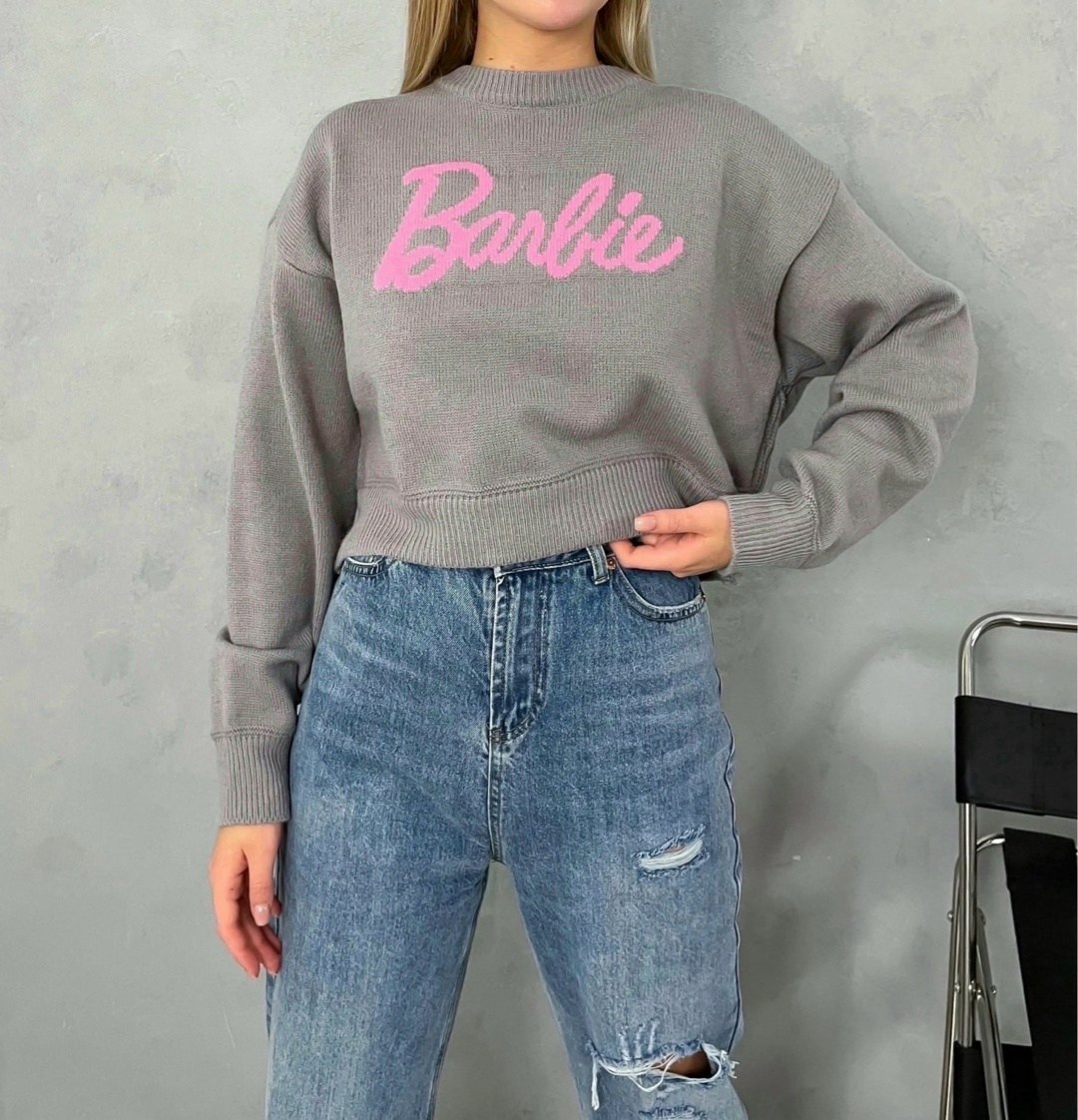свитшот женский,кофта барби,женская кофта,кофта женская свитер,свитер оверсайз barbie