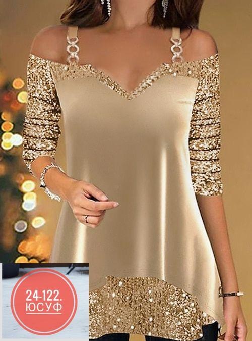 платье модный стиль,женская кофта ткань креп+пайетка,блузка стильная,блузка модная,кофта пайетки