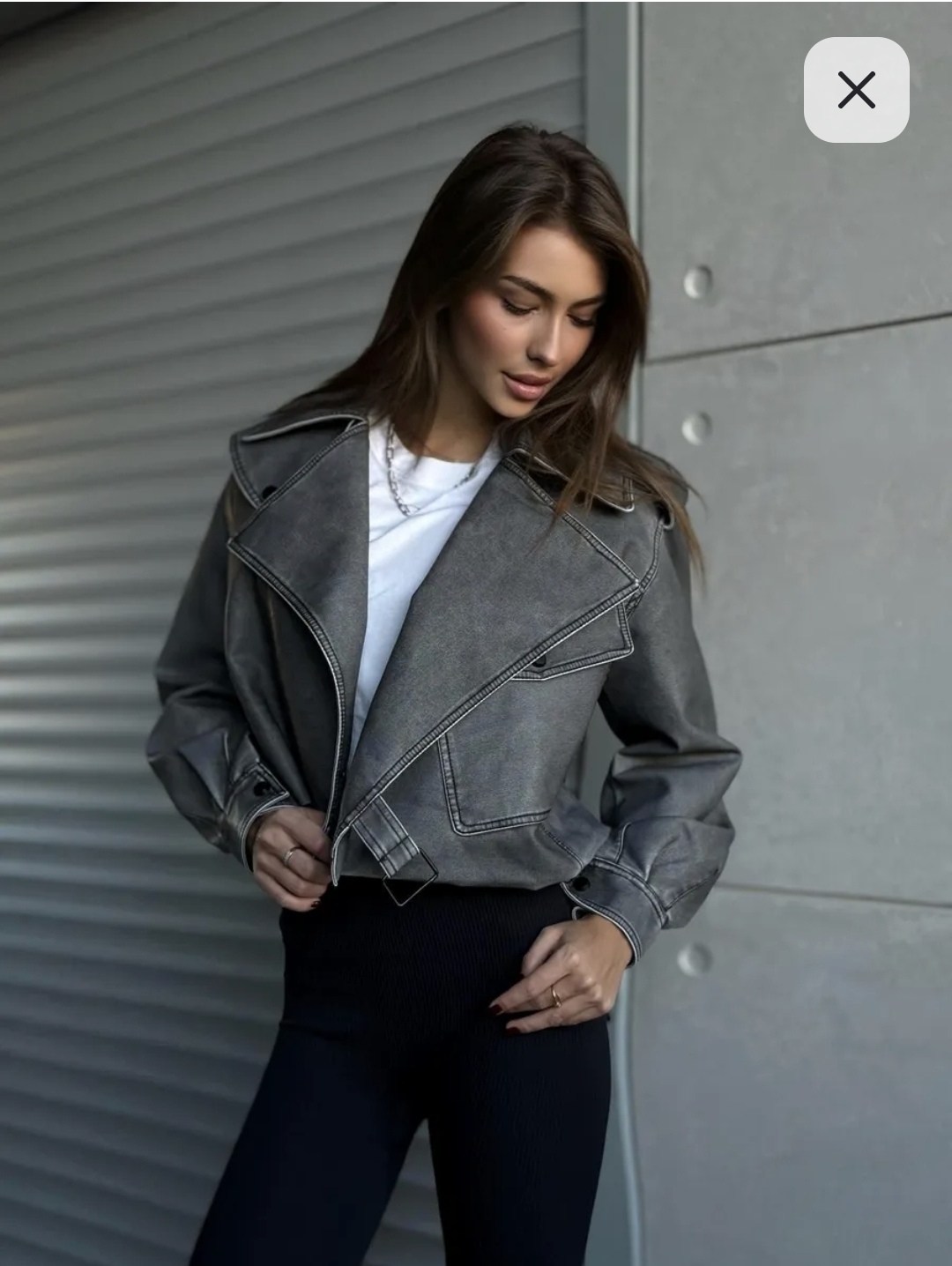 косуха куртка,кожаная куртка косуха женская,кожаная куртка косуха,косуха куртка укороченная кожаная базовая,косуха серая винтажная куртка кожаная оверсайз aftfbasic