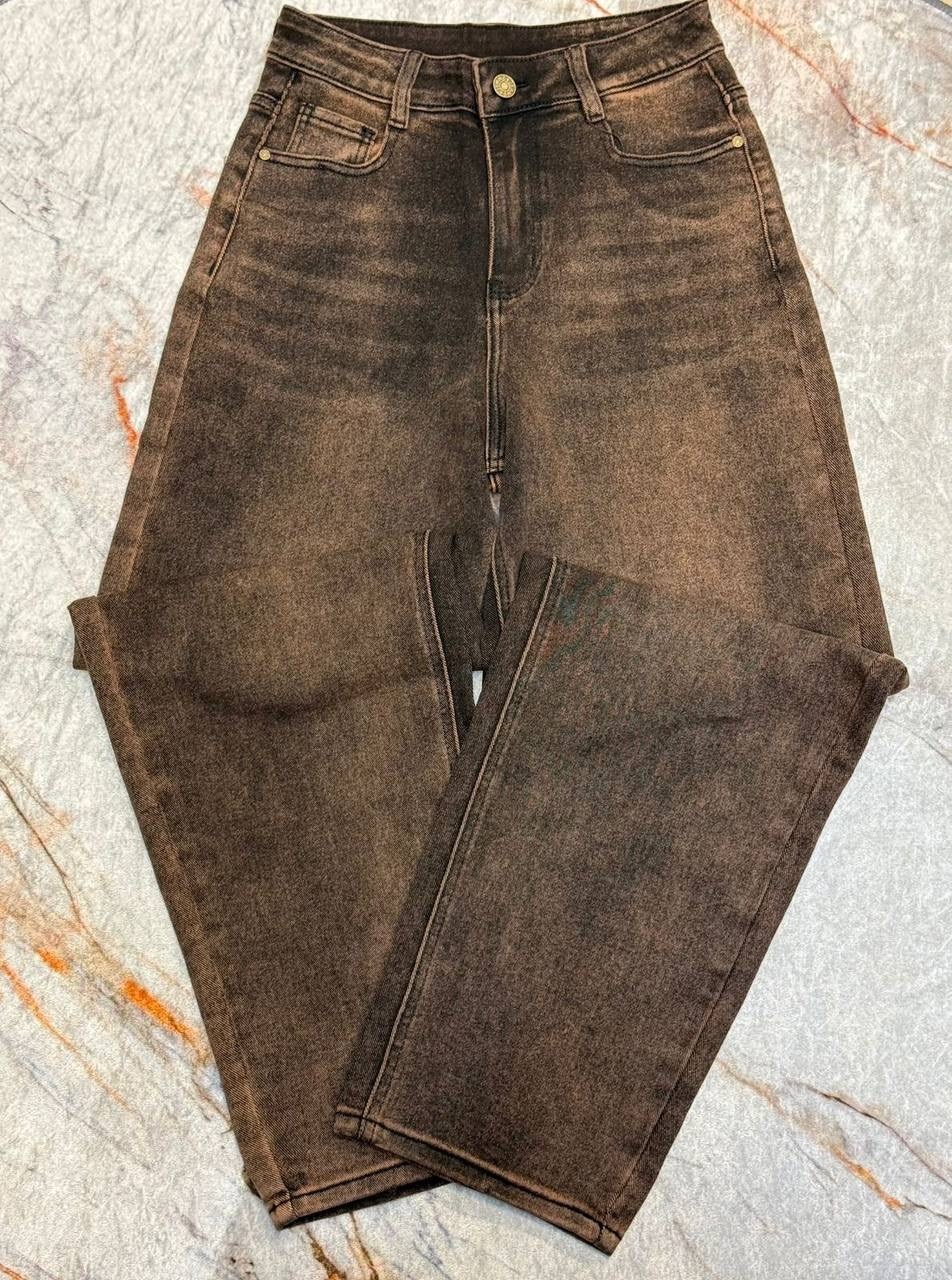 палаццо джинсы женские,коричневые джинсы широкие,джинсы женские,коричневые джинсы,женские джинсы с завышенной талией коричневые