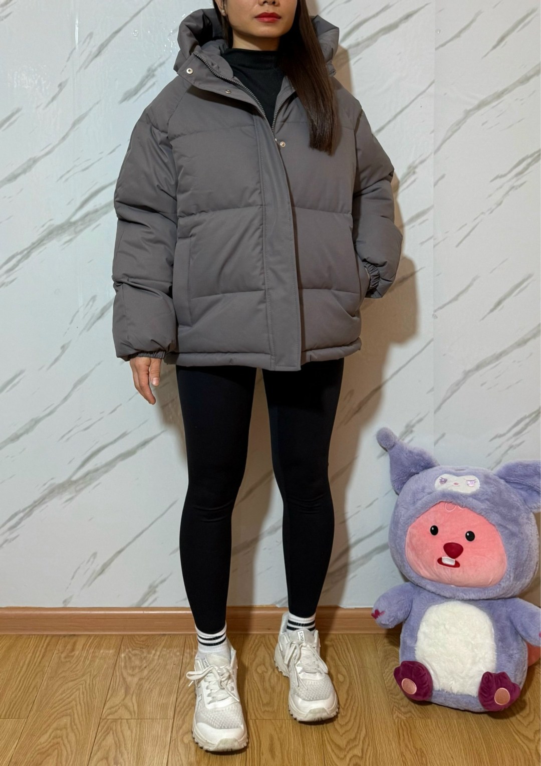 куртка пуховик зимняя оверсайз sweet morning,куртка оверсайз,пуховик оверсайз серый,куртка повседневная,куртка зимняя женская