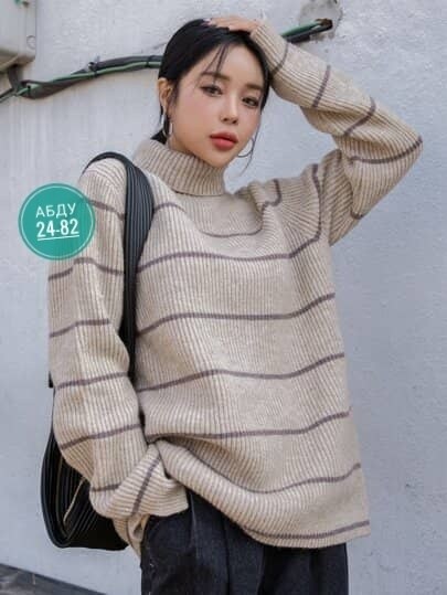 свитер кофта теплая,свитер женский вязаный,свитер в полоску,свитер,свитера женские
