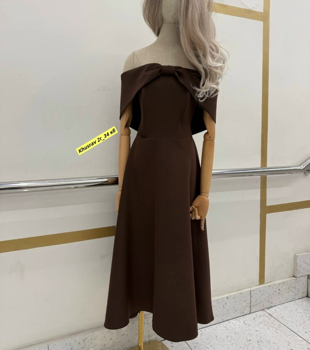 вечернее платье миди с открытыми плечами,платье длины миди,элегантное платье,платье миди вечернее,платье daloria 1815r черный