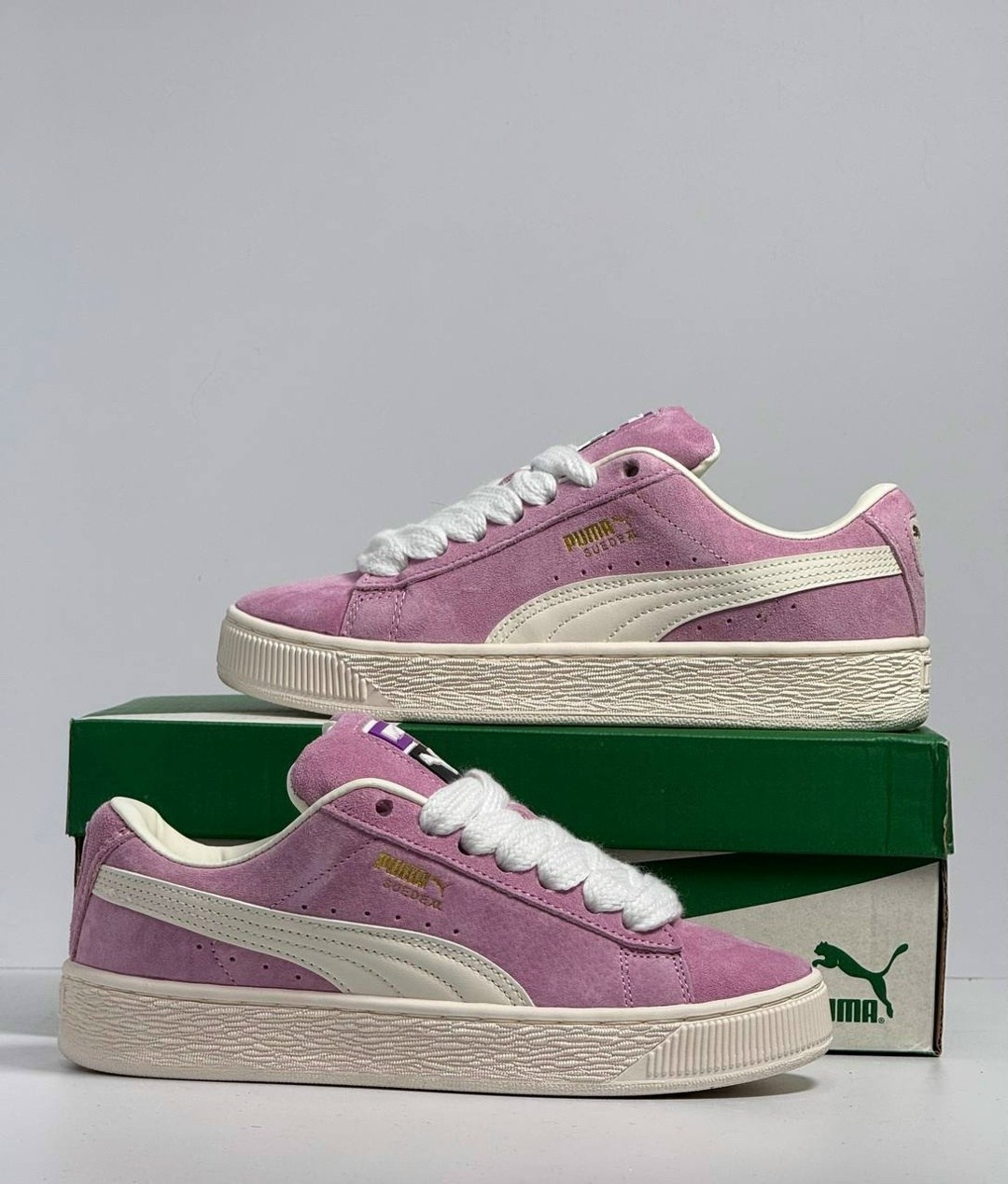 кроссовки puma женские,кроссовки puma suede xl,кроссовки puma suede,кроссовки дутые puma suede xl puma цвет розовый белый,puma suede