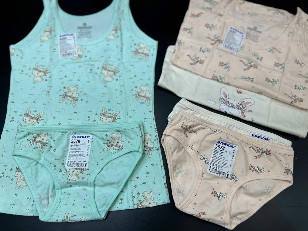 майка для девочки baykar,нижнее детское белье,комплект маек baykar для девочек,комплект нижнего белья для девочек,комплект белья для девочек